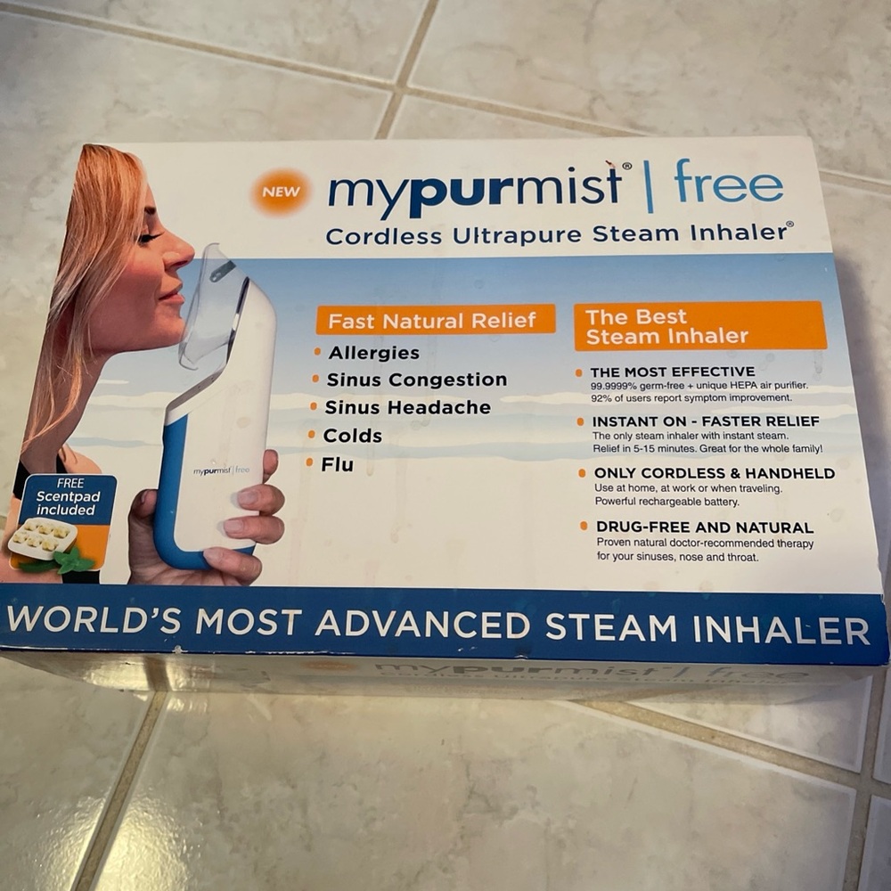 Mypurmist Free Ultrapure Handheld Personal Steam Inhaler (Cordless)